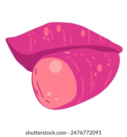 Sweet potato vegetable flat icon, sweet potatoes vector illustration, ipomoea batatas or ubi jalar, ubi rambat clip art