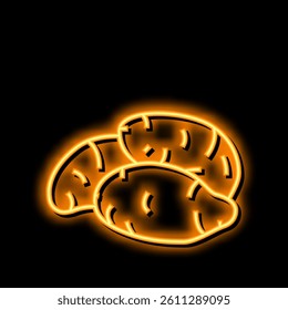 sweet potato vegetable neon light sign vector. sweet potato vegetable illustration
