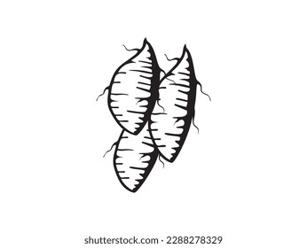 sweet potatoes icon vector isolated