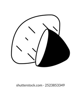 sweet potatoes icon with white background vector stock illustration