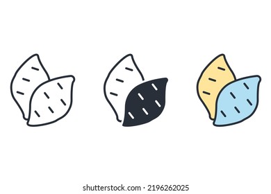 Sweet potatoes icons  symbol vector elements for infographic web