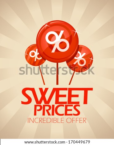 Sweet prices design template.
