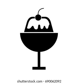 sweet pudding isolated icon