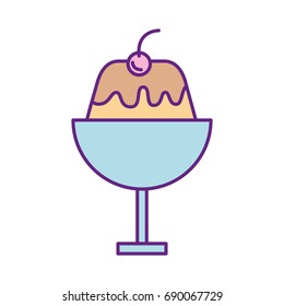 sweet pudding isolated icon