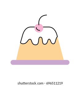sweet pudding isolated icon