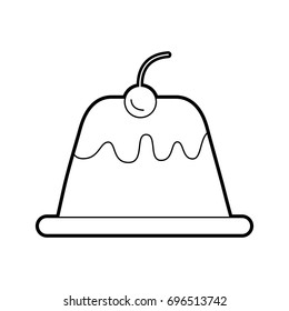 sweet pudding isolated icon
