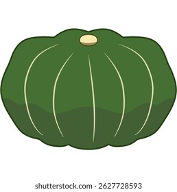 Sweet pumpkin among healthy and fresh vegetables
