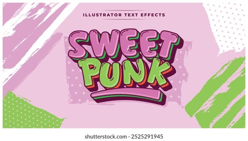 Sweet Punk: Um punk-inspirado com um toque doce, combinando tons de rosa e verde. A textura grunge acrescenta uma sensação nervosa. Perfeito para desenhos ousados e divertidos.