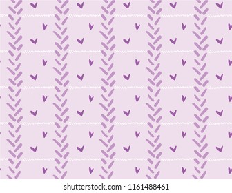 Sweet Purple Heart Pattern