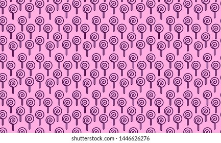 sweet purple lollipop pattern printable vector EPS10