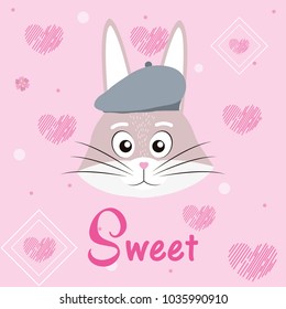 Sweet rabbit cartoon