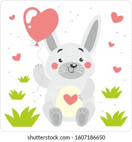 sweet rabbit for children vector