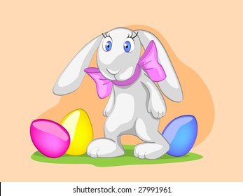 sweet rabbit girl (editable layers)