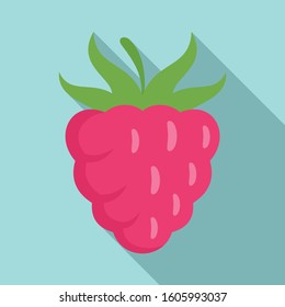 Sweet raspberry icon. Flat illustration of sweet raspberry vector icon for web design