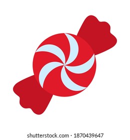 Diseño de dulces caramelos rojos, Tentempiés de postre bonbonbono de azúcar y tema vintage Ilustración vectorial