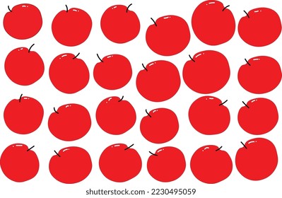 cereza roja dulce con vector de fondo blanco