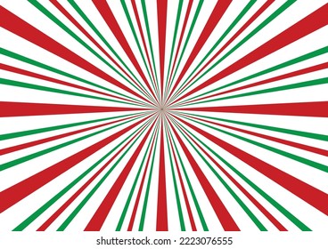 Sweet red green white candy abstract spiral background. Christmas celebration holiday design. Vector illustration