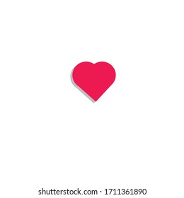 vector del logotipo del corazón rojo dulce