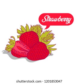 Sweet red strawberry. EPS 10