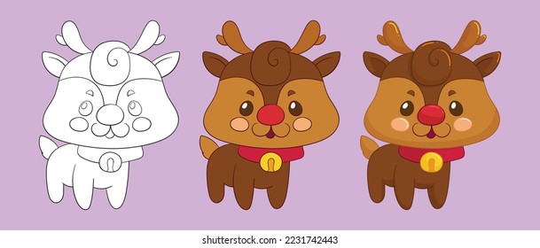 sweet reindeer head for christmas decorations