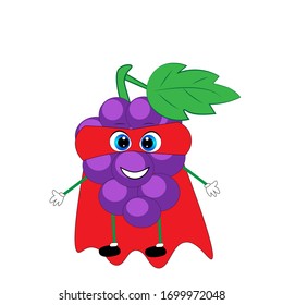 sweet and ripe grape   illustration. healthy and organic fruit