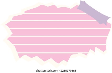 Sweet ripped paper note illustration