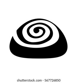 Sweet roll bread icon vector illustration graphic design