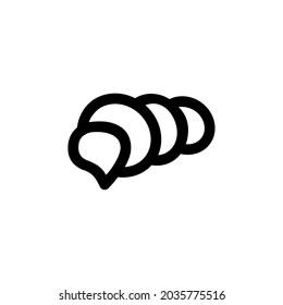 Sweet Roll Bun Food Vegetable Snack Yummy Monoline Symbol Icon Logo for Graphic Design UI UX and Website