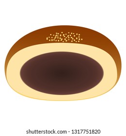 A sweet roll filled with red bean paste