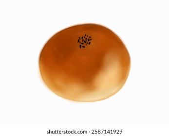 It is a sweet roll filled with red bean paste.