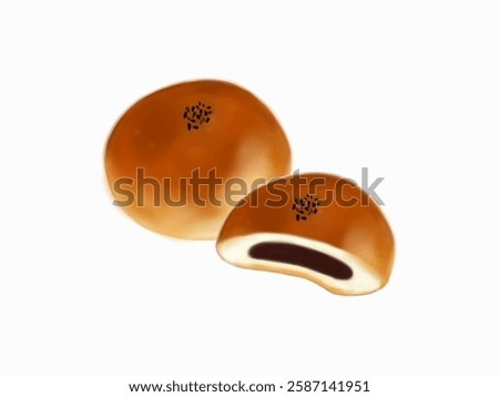 It is a sweet roll filled with red bean paste.