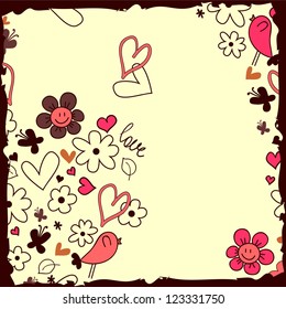 Sweet romantic background template