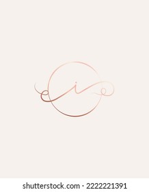 Una tipografía manuscrita delgada dulce y romántica modelo de logotipo vectorial I