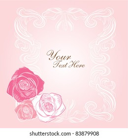 Sweet rose pink frame
