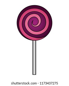 sweet round lollipop spiral icon