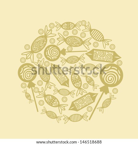 Sweet round vector illustration
