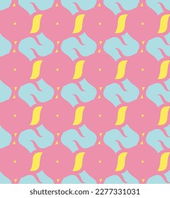 Sweet Sakura Garden colorful and funky seamless pattern inspired by Japanese gardens and sakura With sweet and playful elements, this pattern is perfect for creating cards, gifts, and summer fashion