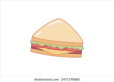 Sweet Sandwich Flat Sticker Design
