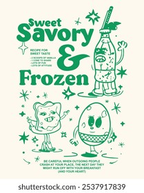 SWEET SAVORY AND FROZEN GRAPHICS