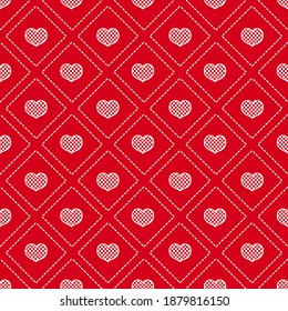 Sweet seamless heart pattern on brown background. Decorating for wrapping paper, wallpaper, fabric, backdrop and etc.