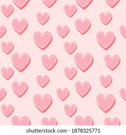 Sweet seamless heart pattern for valentines gift and romantic moments. 
