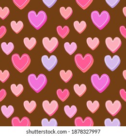 Sweet seamless heart pattern for valentines gift and romantic moments. 