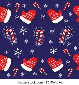 Sweet seamless New Year pattern. Happy Christmas background