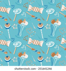 Sweet seamless pattern. seamless pattern of hearts in candy style
