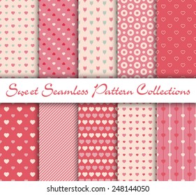 Sweet seamless pattern theme love background backdrop wallpaper collection