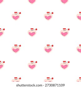 Patrón dulce del corazón del perfume inconsútil para los diseños de San Valentín, abrigo del regalo, papelería, materia textil y decoración del amor