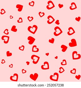 Sweet Seamless Valentine Pattern with hearts composition for design. Endless texture can be used for decor, textile, fabric and other. 