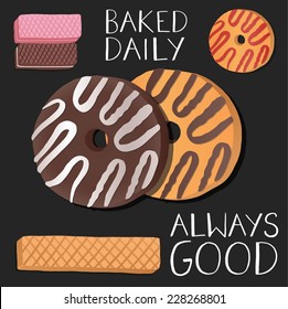 Sweet set with biscuits and different cookies.