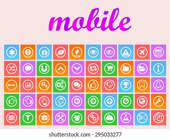 Sweet set of elements of design. Icons and buttons