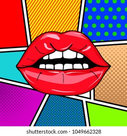 Lips Sexy Kiss Love Modern Pop Stock Vector (Royalty Free) 270791609